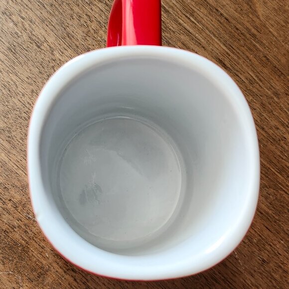 Nescafe Coffee Mug BRIGHT Red White Interior 8 oz. - Picture 5 of 6